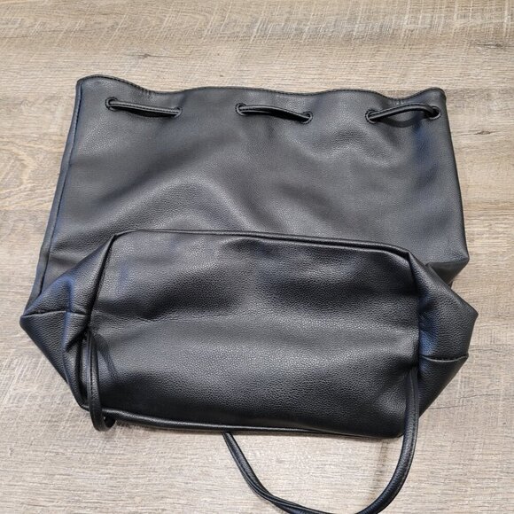 VICTORIA'S SECRET | Faux Leather Drawstring Bag Backpack - Picture 3 of 6